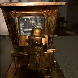 Vintage Steampunk Sculpture Brass piano man music box fo